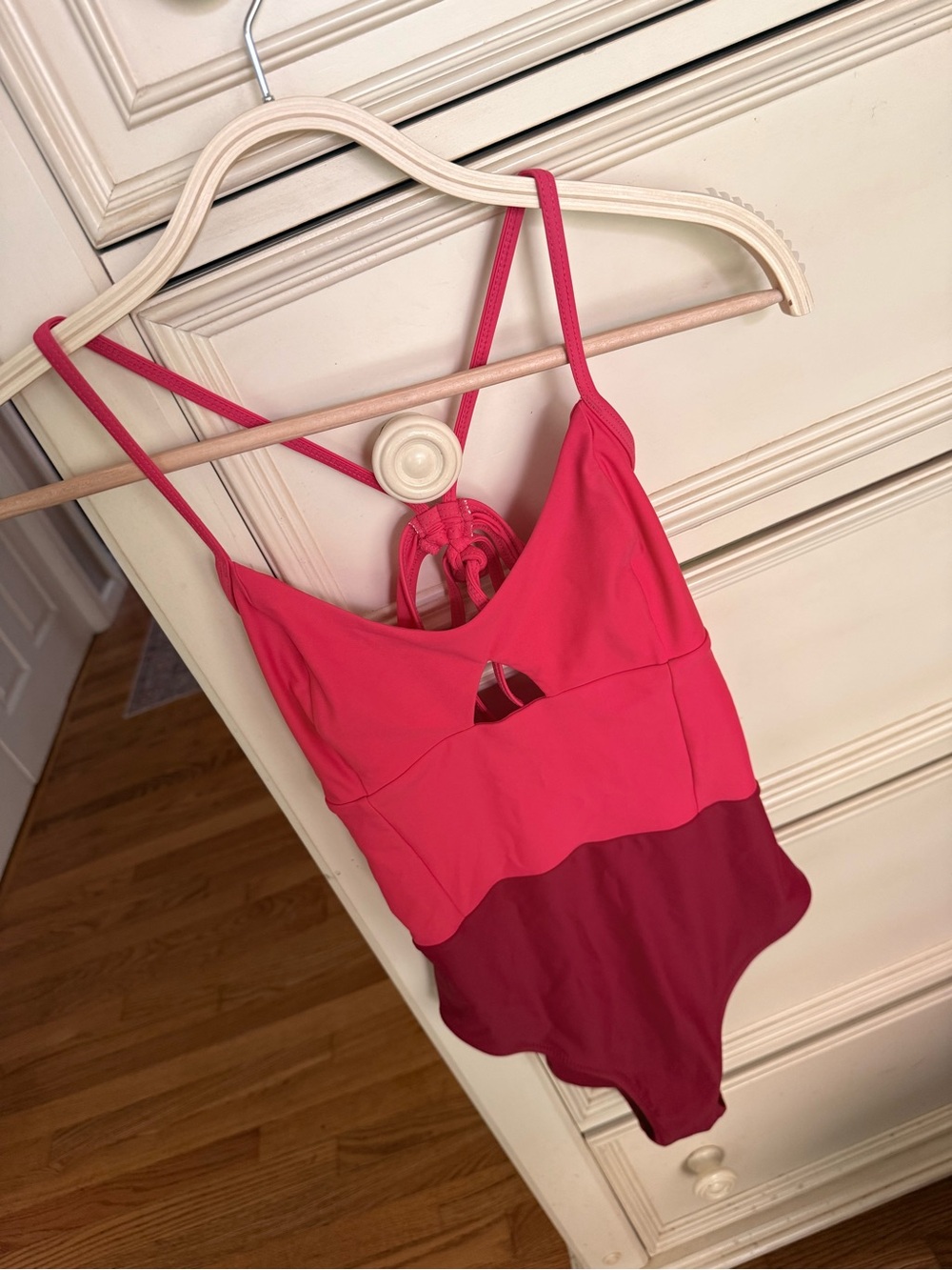 Two-Tone summersalt Pink One-Piece Swimsuit